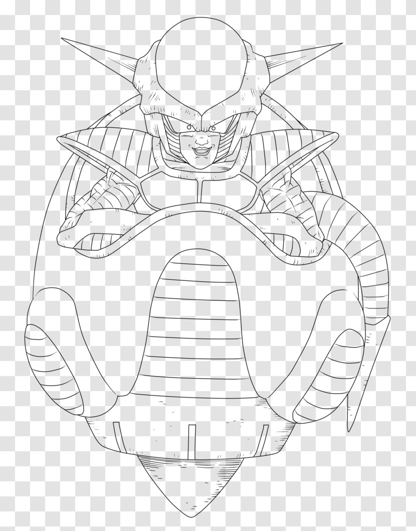 Frieza Line Art Drawing Goku Sketch - Fictional Character - Piccolo Transparent PNG