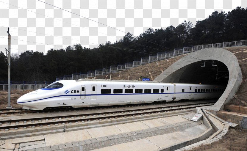 China Train Maglev Rail Transport Beijingu2013Shanghai High-speed Railway - Through The Tunnel Transparent PNG