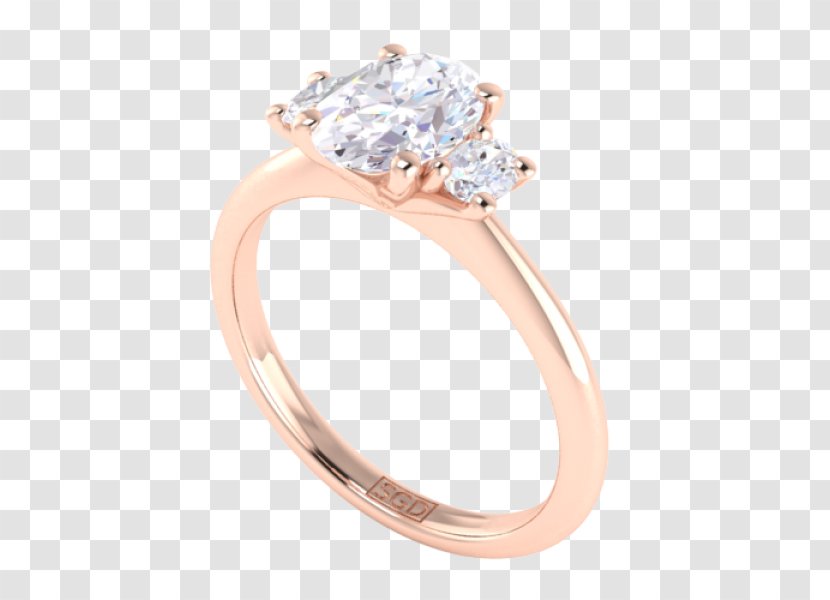Wedding Ring Body Jewellery Diamond - Rose Gold Marble Transparent PNG