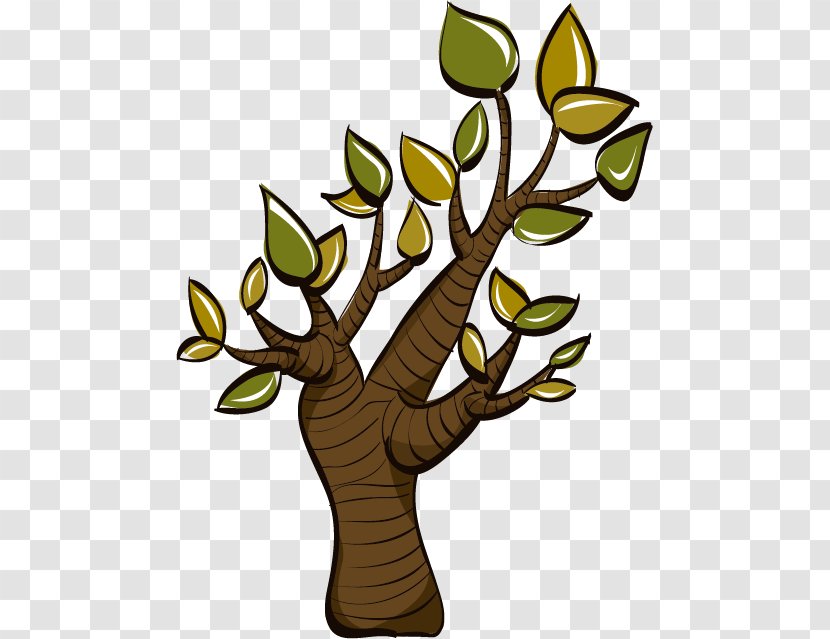 Tree Cartoon Illustration - Flower - Material Transparent PNG