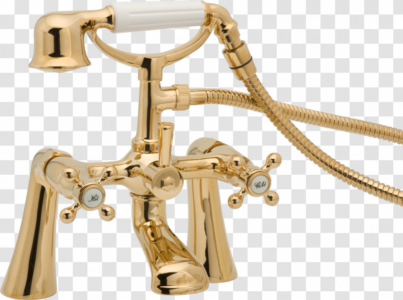 Tap Bathroom Bathtub Sink Gold Plating - Shower - Golden Pillar Transparent PNG