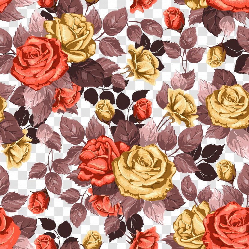 Flower - Retro Style - Flowers Background Transparent PNG