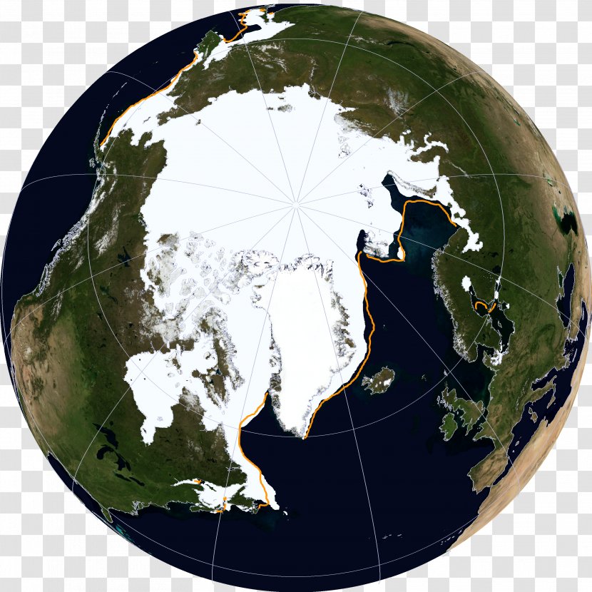 Arctic Ocean National Snow And Ice Data Center Measurement Of Sea Pack - Satellite Map Transparent PNG