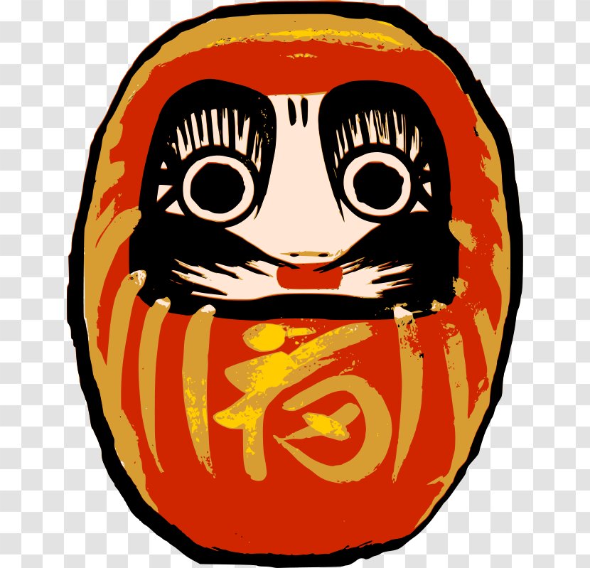 Daruma Doll Luck Roly-poly Toy Clip Art - Face Transparent PNG