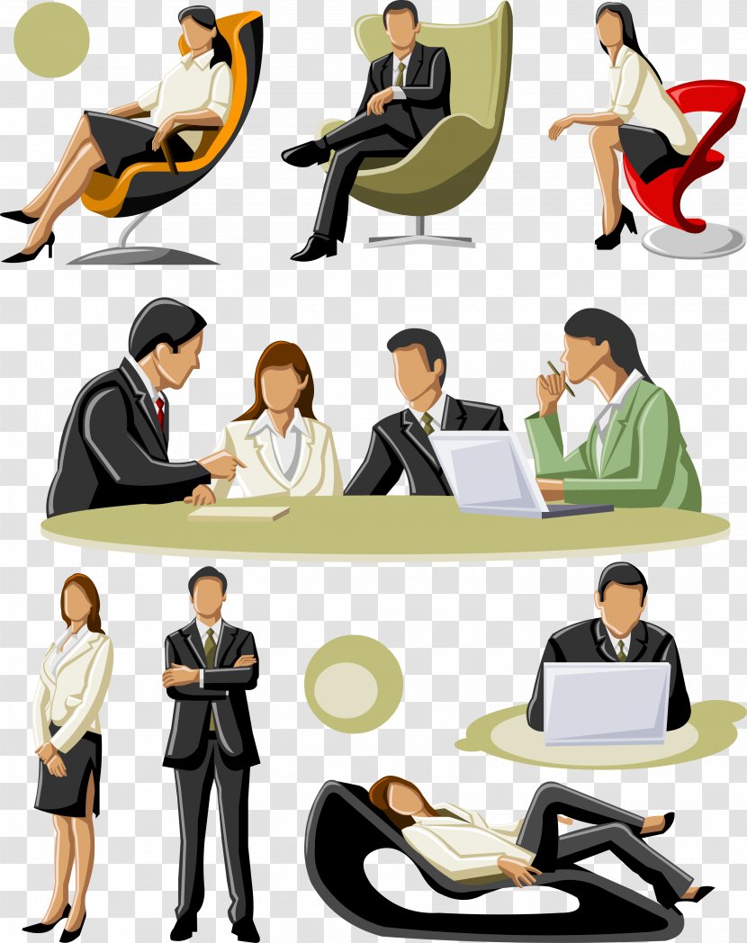 Businessperson Royalty-free Clip Art - Scalable Vector Graphics - Business People Talking Transparent PNG