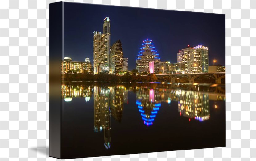 Downtown Austin Skyline Gallery Wrap Canvas Cityscape Transparent PNG