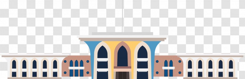 Architecture Cartoon Icon - Elevation - Coffee Colored Church Building Transparent PNG