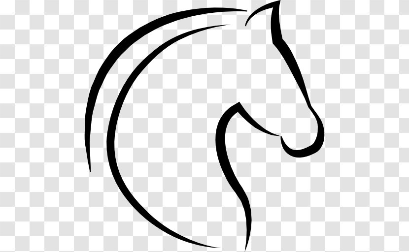 Horse Head Mask Clip Art - Black And White Transparent PNG