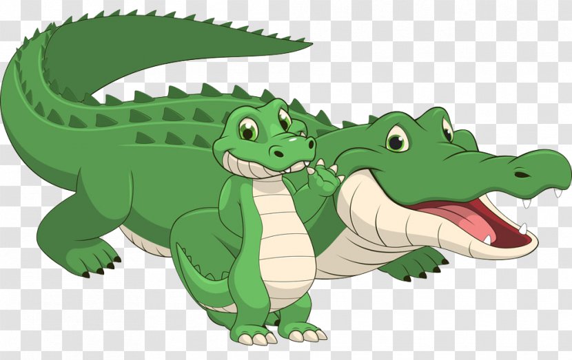 Crocodile American Alligator Reptile Cartoon - Humour - Hand-painted Transparent PNG