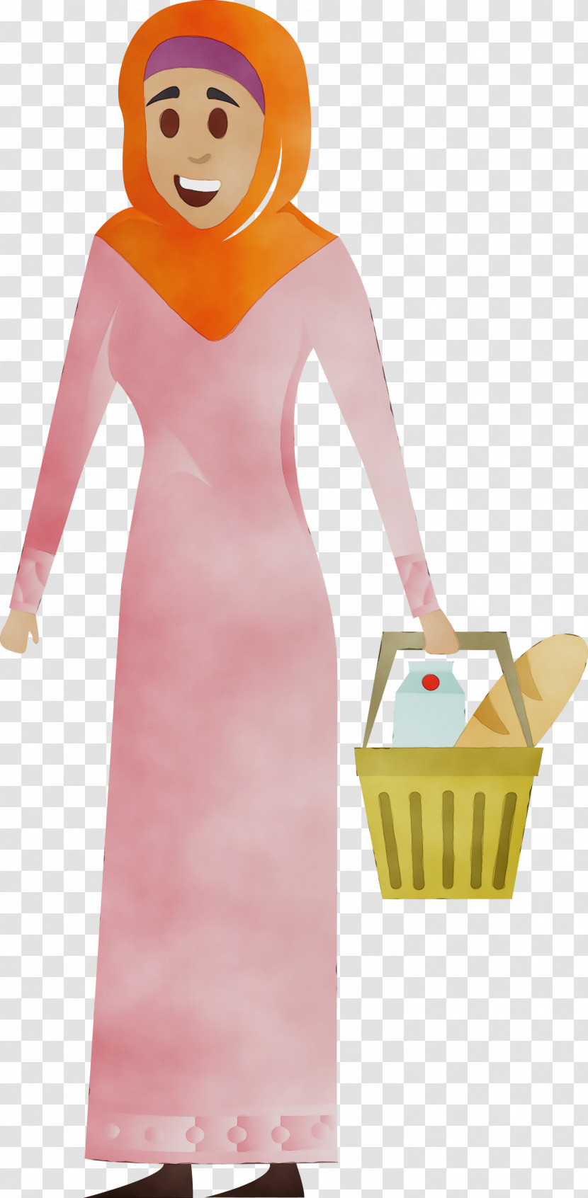 Pink Cartoon Dress Costume Transparent PNG