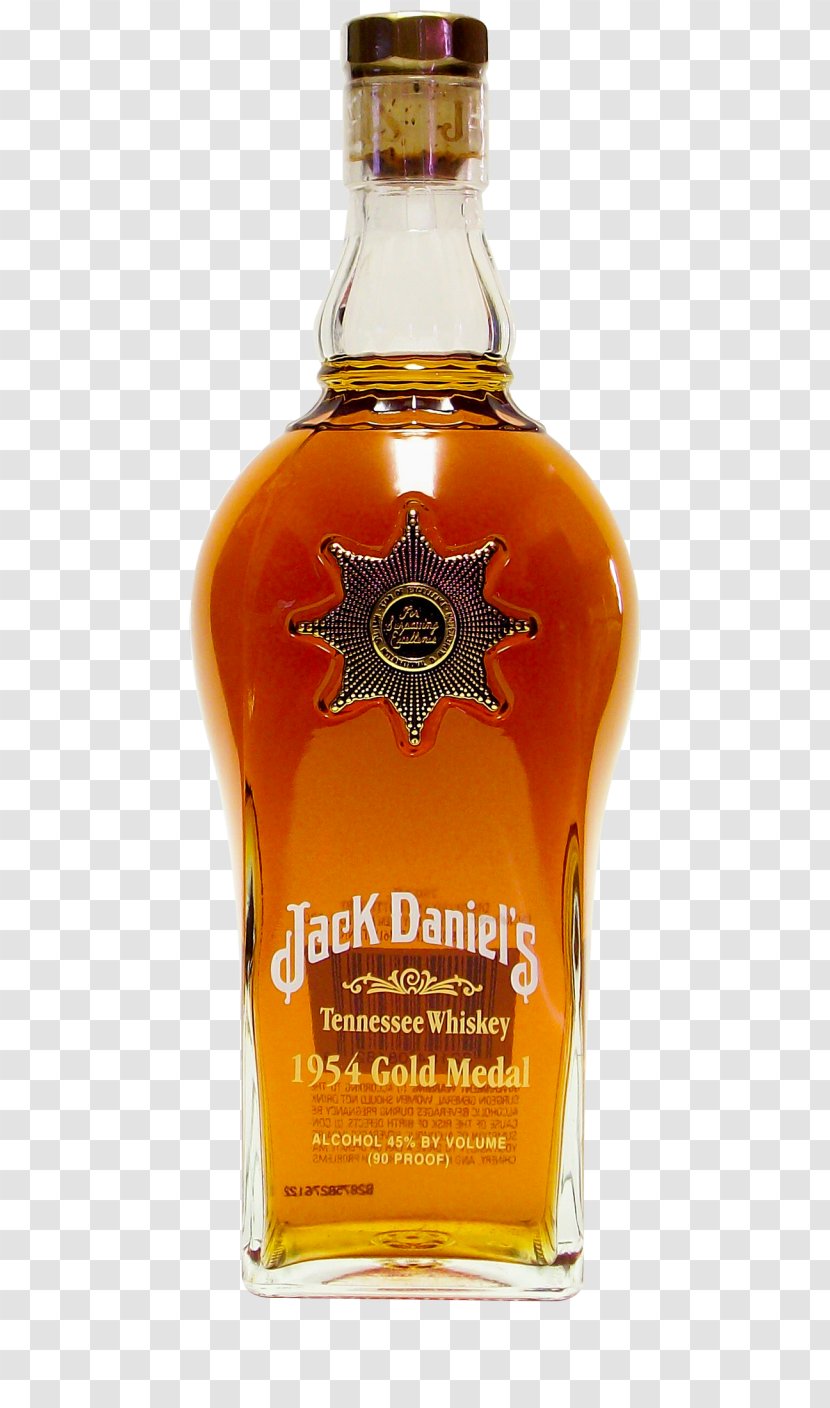 Tennessee Whiskey Jack Daniel's Distilled Beverage Bourbon - Bottle Transparent PNG