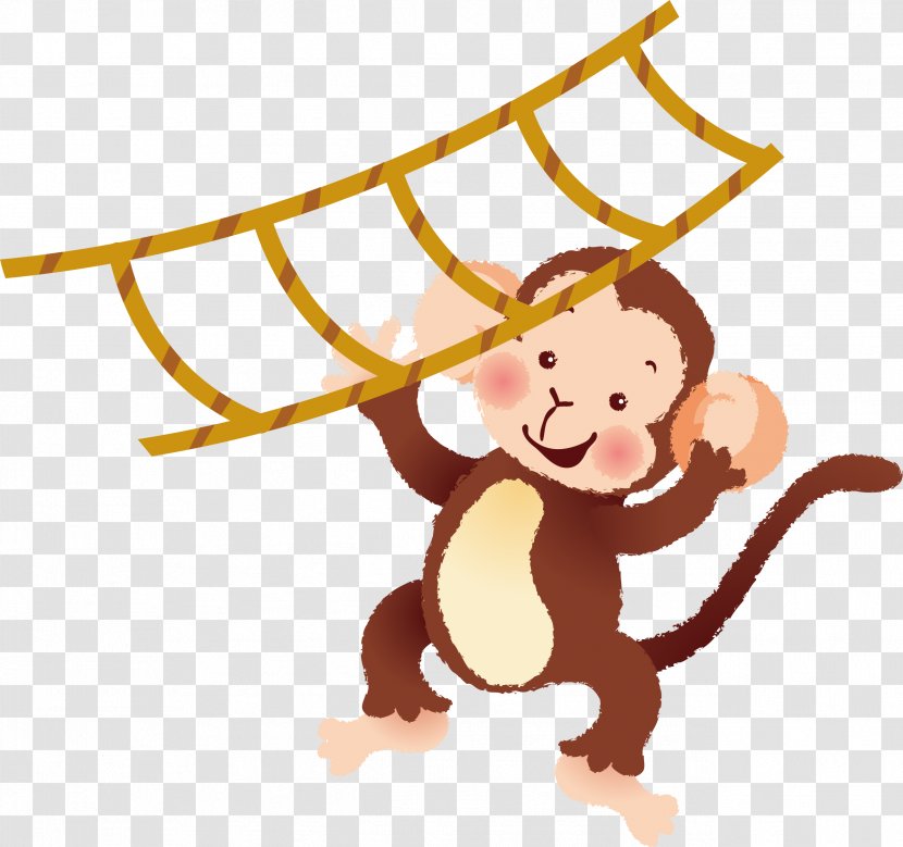 Monkey Clip Art - Ifwe - Move The Ladder Vector Transparent PNG