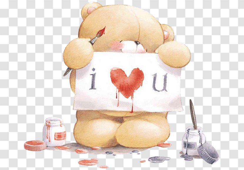 Bear Forever Friends Drawing Clip Art - Watercolor Transparent PNG