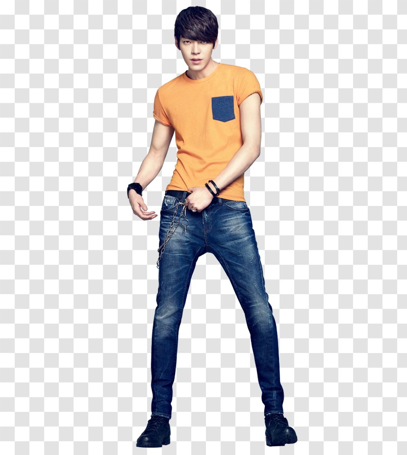 Kim Woo-bin Jeans Woo Bin Vampire Idol Model - Electric Blue Transparent PNG