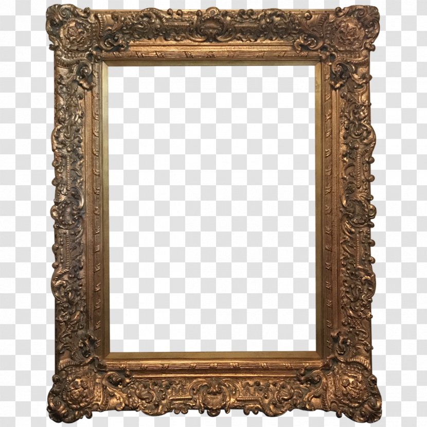 18th Century Picture Frames Rococo Landscape Painting - Wood Stain - Frame Transparent PNG