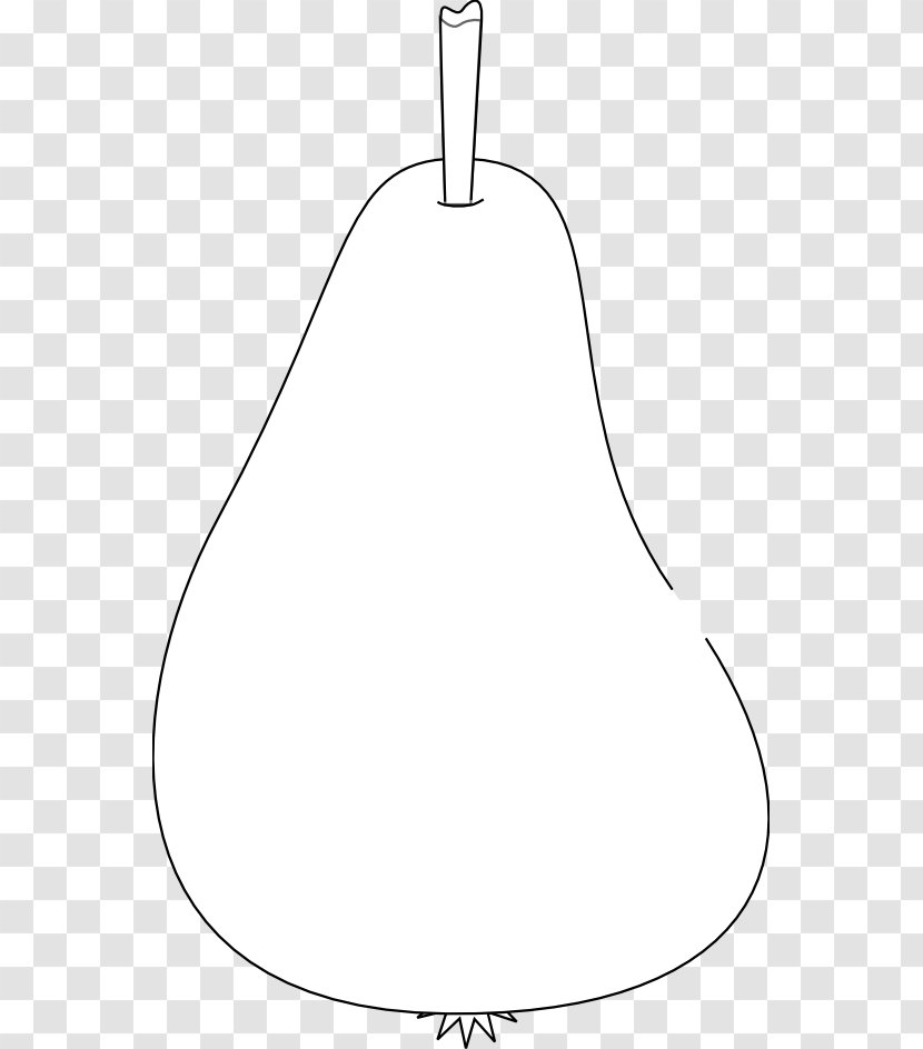 White Line Art Black Angle - Pear Pictures Transparent PNG