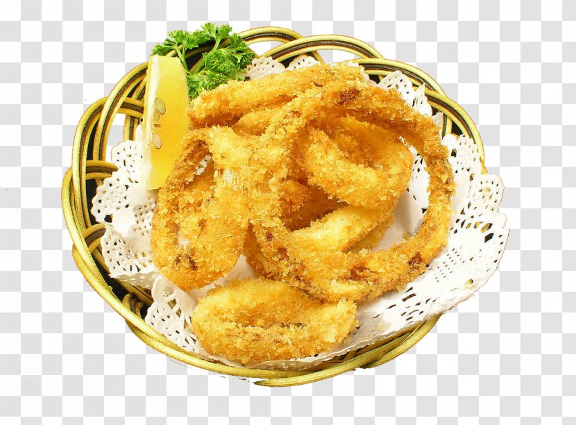 Hamburger Onion Ring French Fries Fast Food Chinese Cuisine - Side Dish - Fried Rings Transparent PNG