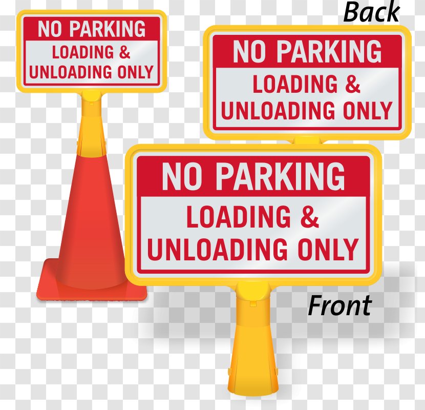 Traffic Sign Cone Parking - Text - Road Transparent PNG