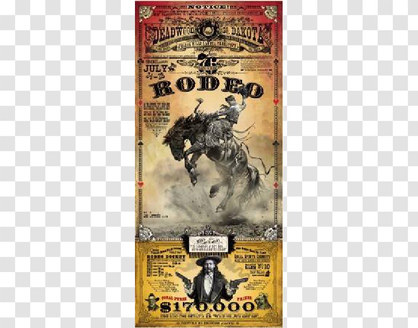 Pendleton Round-Up Deadwood American Frontier Western Poster - Dead Wood Transparent PNG