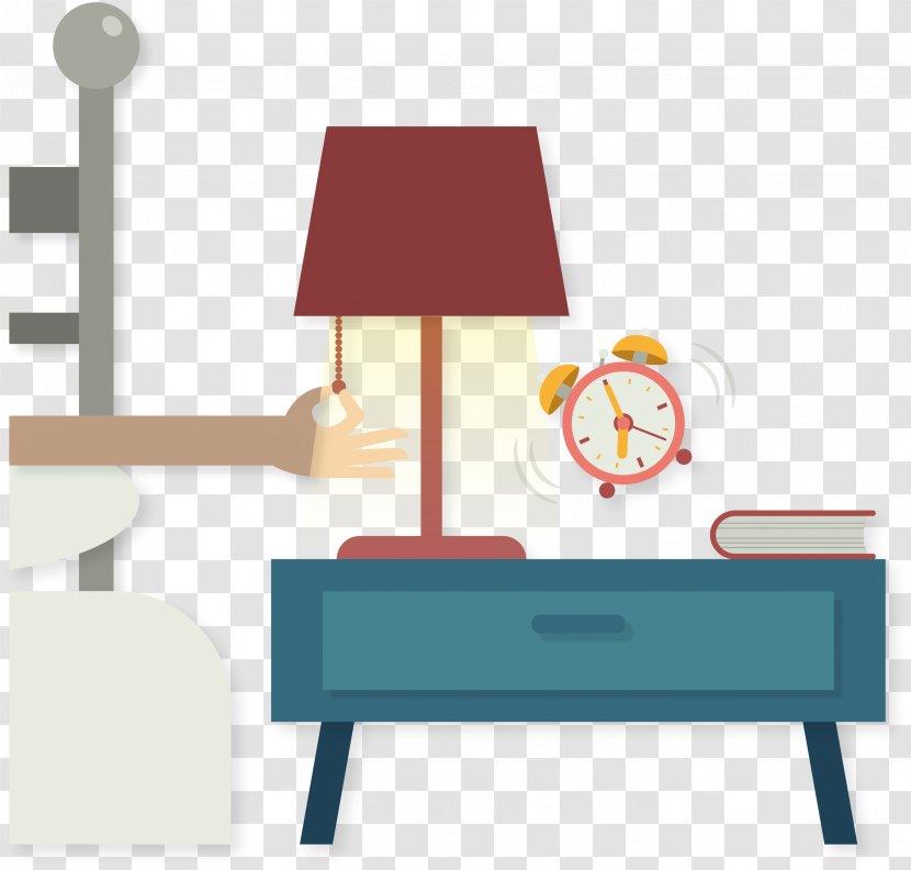 Light Lamp Alarm Clock - Furniture - Vector Lights Before Going To Bed Transparent PNG