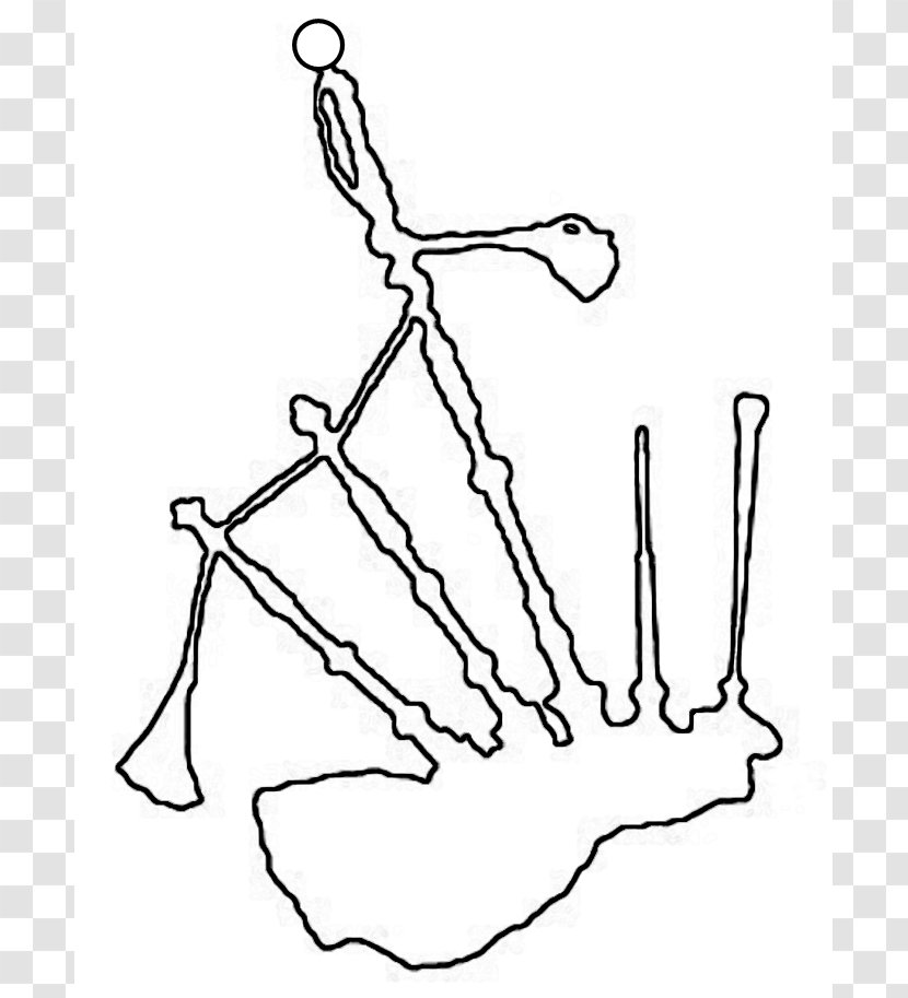 Line Art Bagpipes Drawing Clip - Tree - Graduation Cap Drawings Transparent PNG