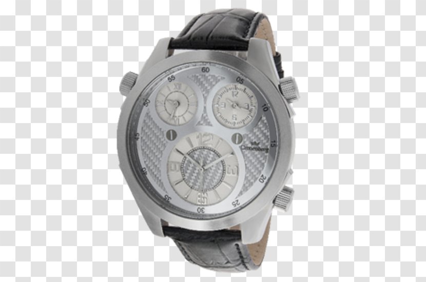 Quartz Clock Watch Leather Strap Transparent PNG