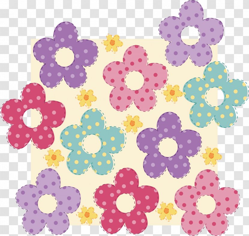 Flower Template Computer File - Textile - Red Violet Blue Pattern Transparent PNG