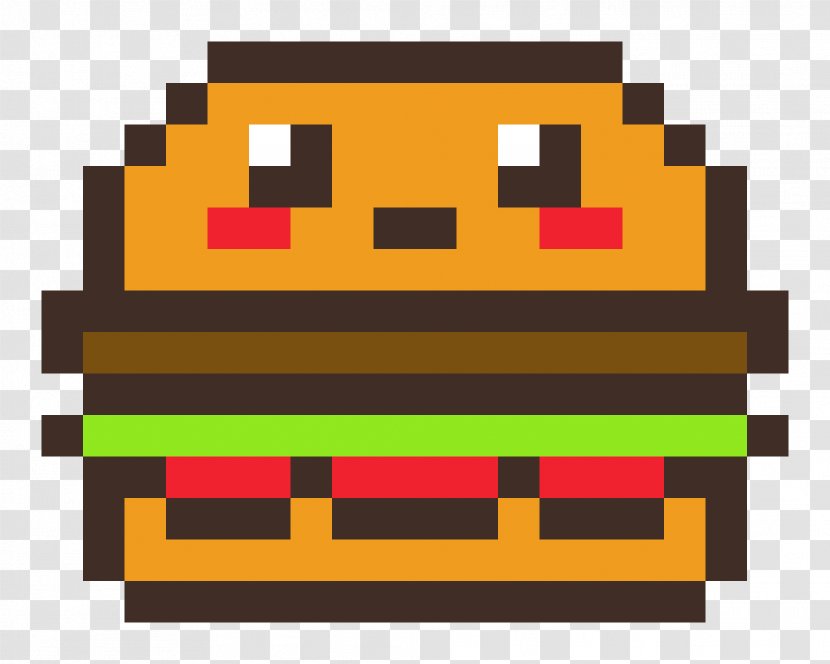 Hamburger French Fries Pixel Art - Color Depth Transparent PNG