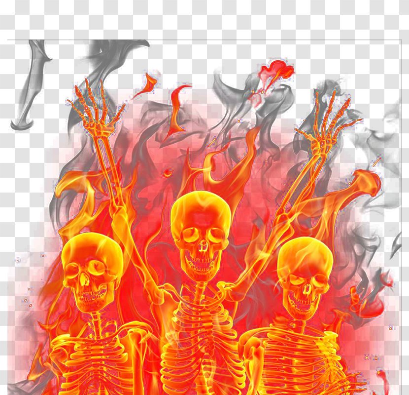 Flame Fire Skeleton Combustion - Corps Transparent PNG