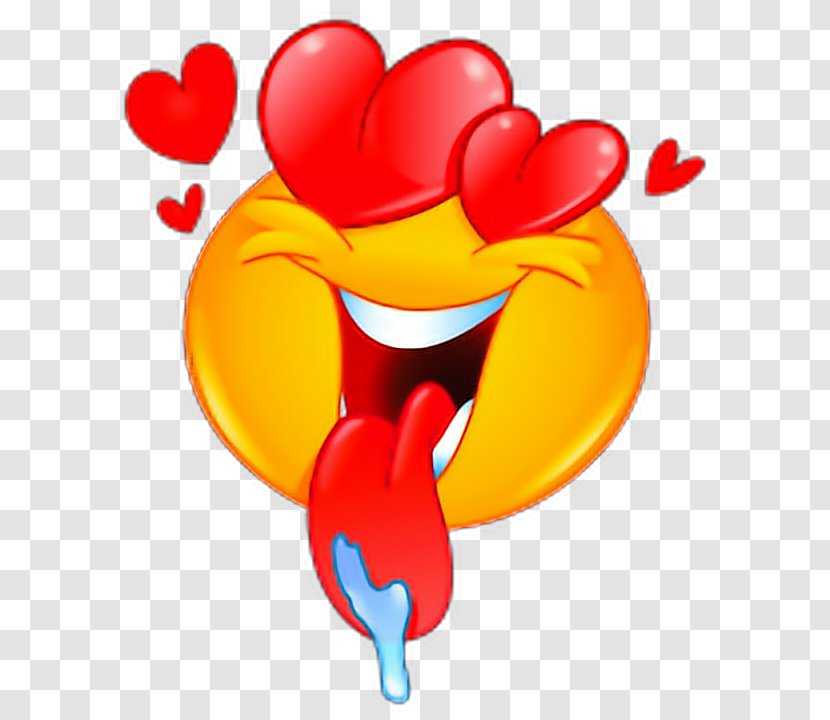 Emoticon Emoji Smiley Heart Love - Cartoon Transparent PNG