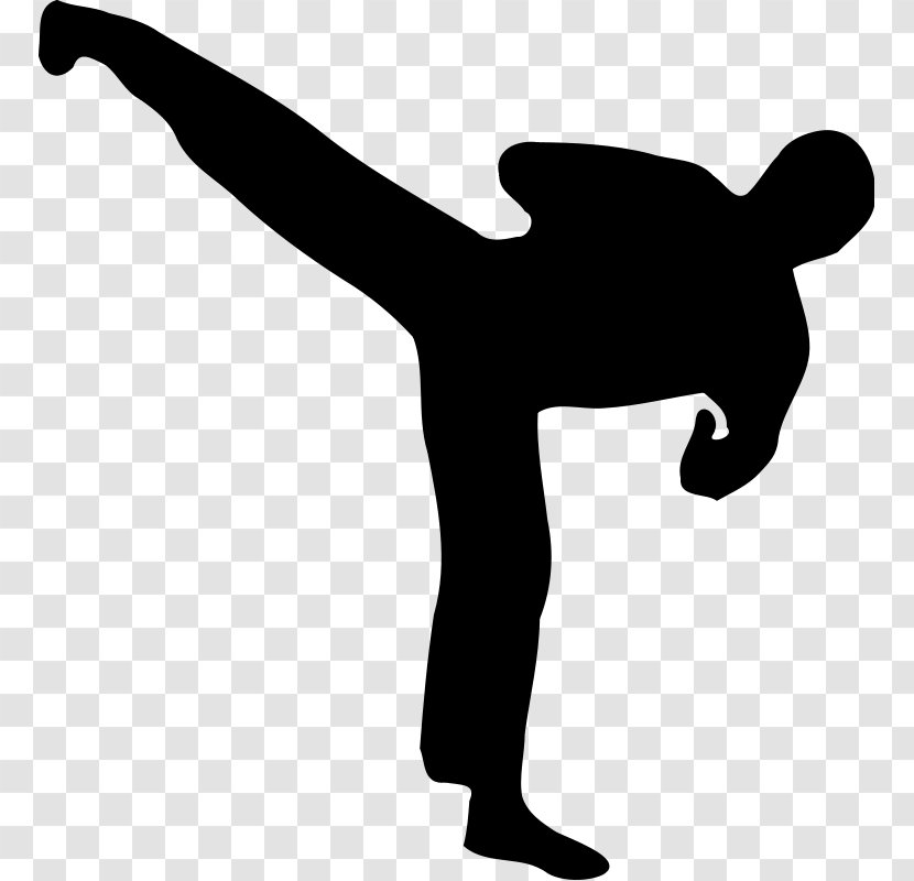 Kickboxing Silhouette Clip Art - Drawing Transparent PNG