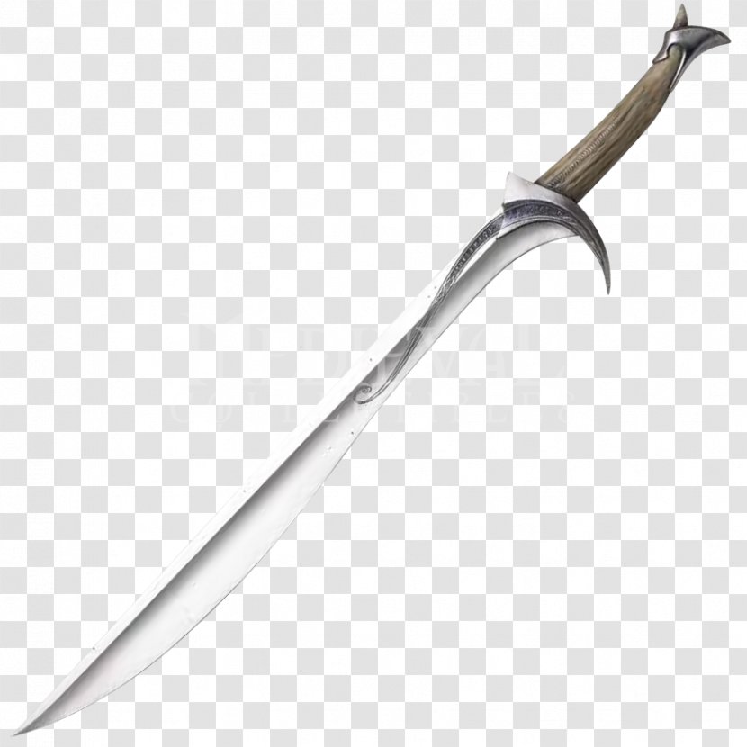 Thorin Oakenshield The Hobbit Gandalf Lord Of Rings Bowie Knife - Cold Weapon Transparent PNG