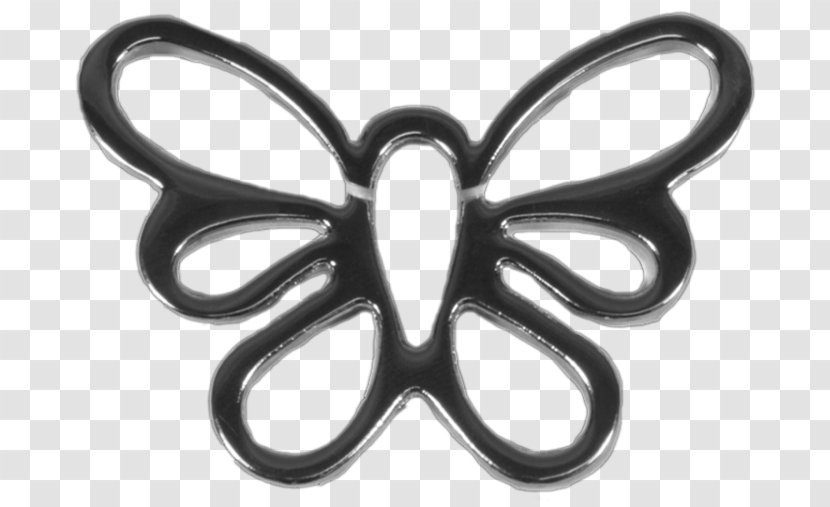 Silver Butterfly Body Jewellery Symbol Transparent PNG