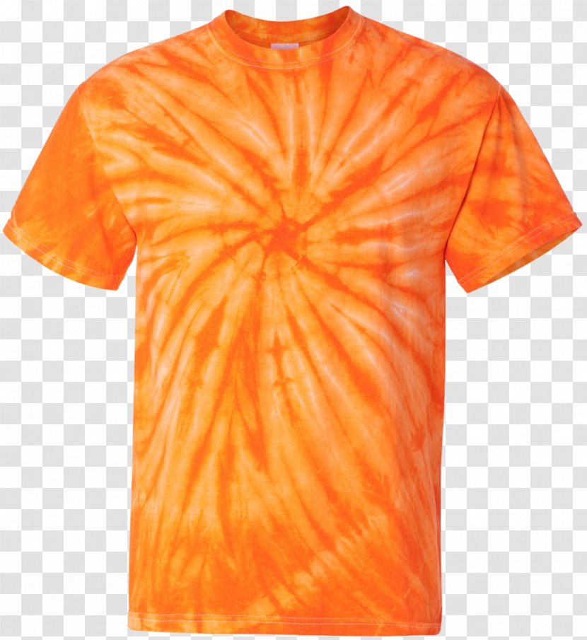 T-shirt Tie-dye Clothing Slipper Hoodie - Orange - Dyeing Transparent PNG