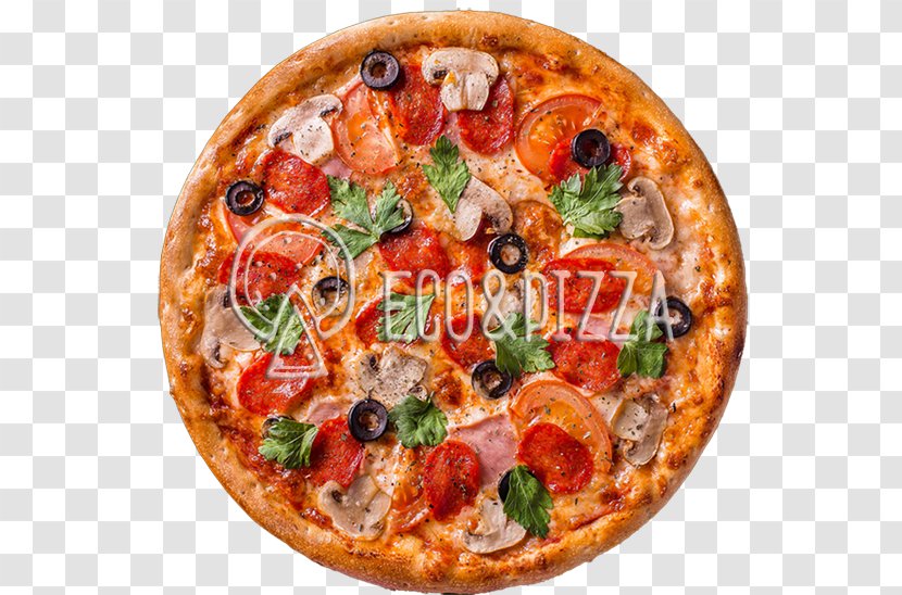 Pizza Italian Cuisine Fast Food Sicilian Vegetarian Transparent PNG