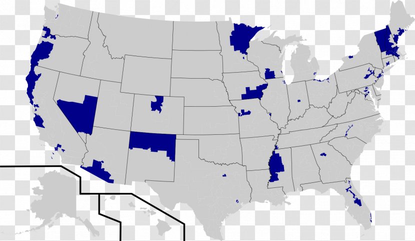 United States Presidential Election, 2008 US Election 2016 Democratic Party - Blank Map Transparent PNG