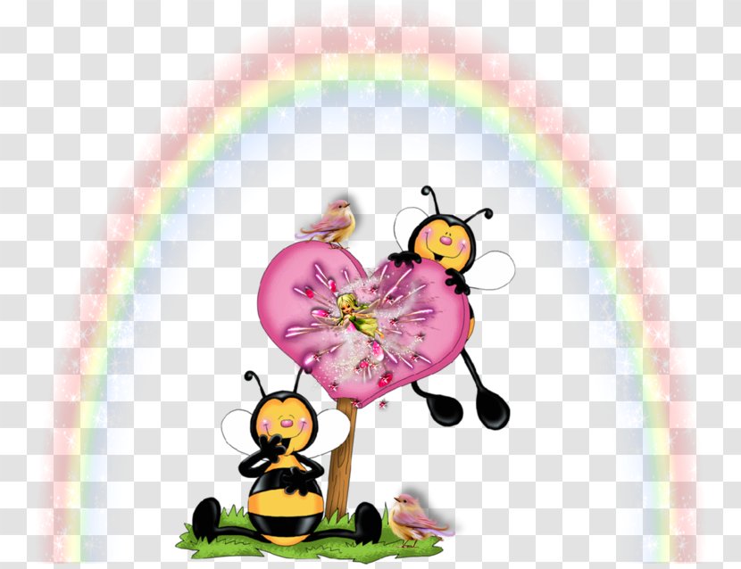 Bee Clip Art Portable Network Graphics Heart Valentine's Day - Cartoon Transparent PNG