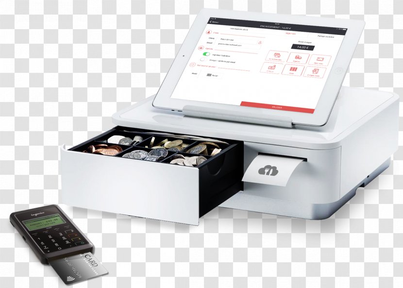 Cash Register Touchscreen Point Of Sale Printer Epson - Electronic Component - Simple Atmosphere Transparent PNG