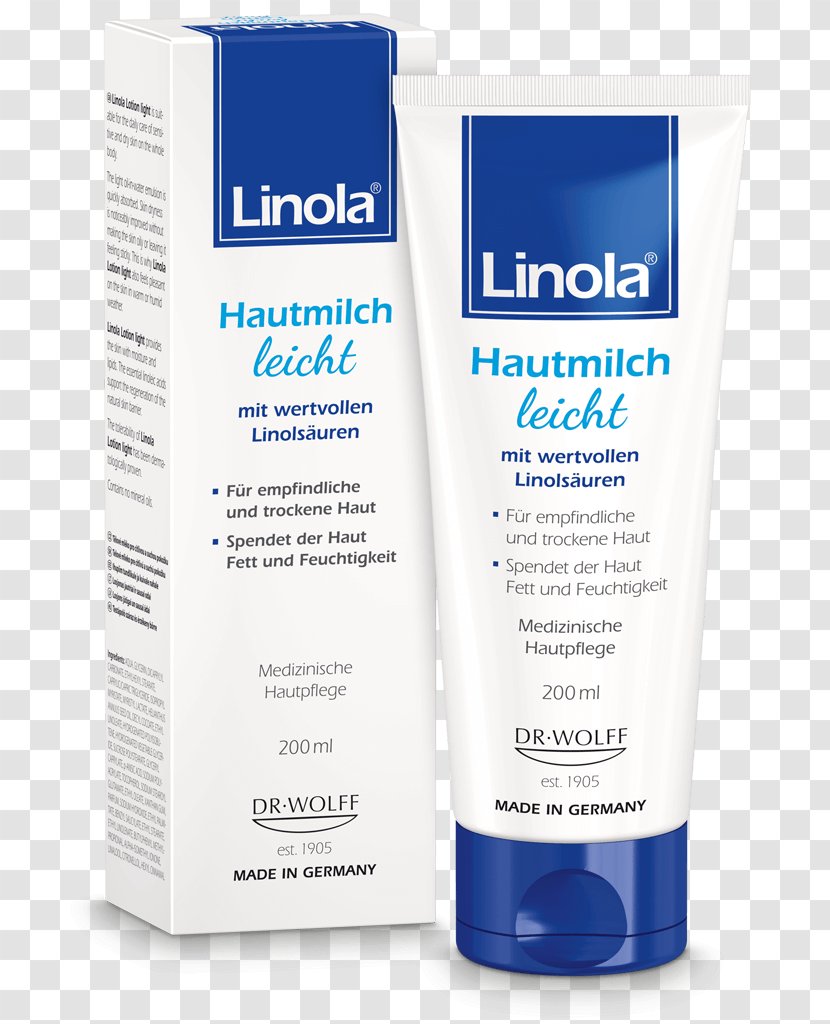 Lotion Linola Hautmilch Skin Text Product - Helianthus Transparent PNG