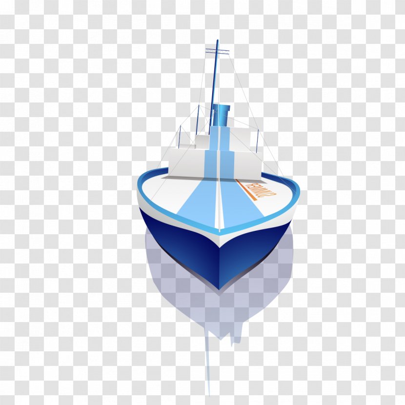 Cargo Ship Model - Electric Blue - Models Transparent PNG