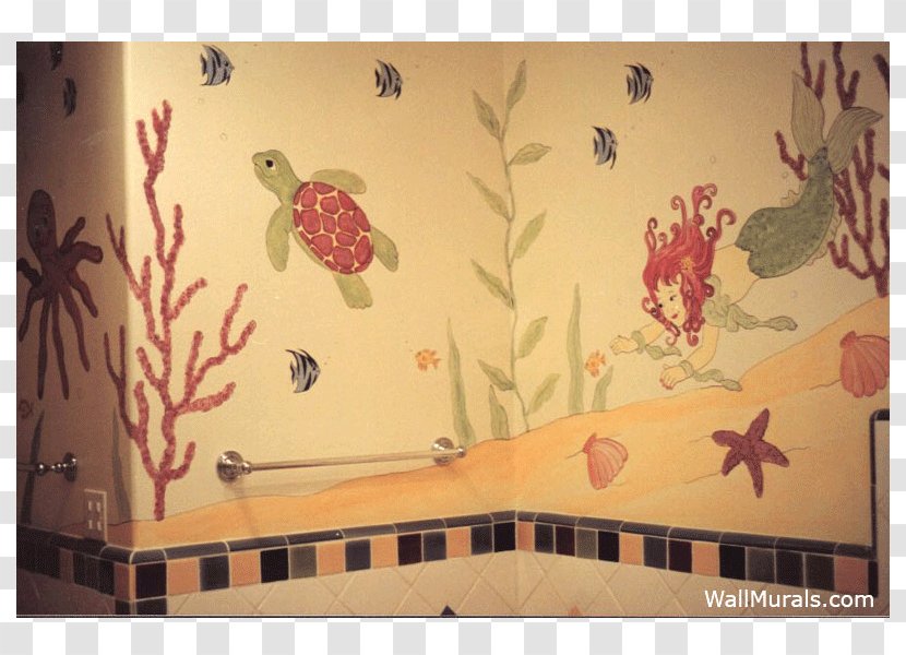 Mural Wall Bathroom Painting Wallpaper Transparent PNG