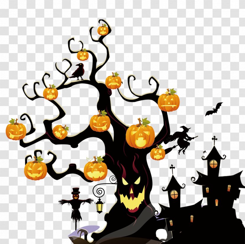 Halloween - Cartoon - Silhouette Transparent PNG