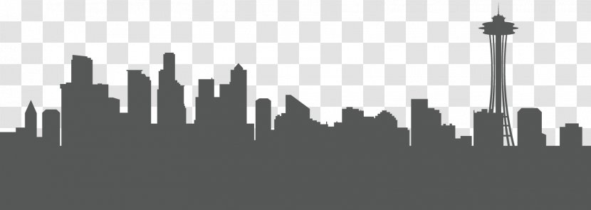 Seattle Skyline Silhouette Clip Art - Metropolis - Town Transparent Image Transparent PNG