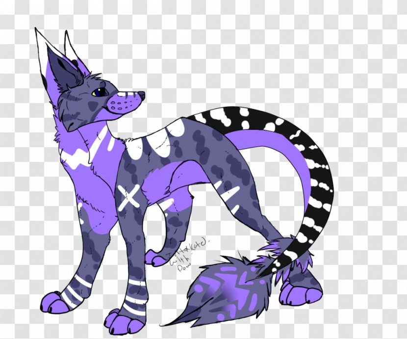 Cat Canidae Dog Dragon - Purple - Wolf Paw Transparent PNG