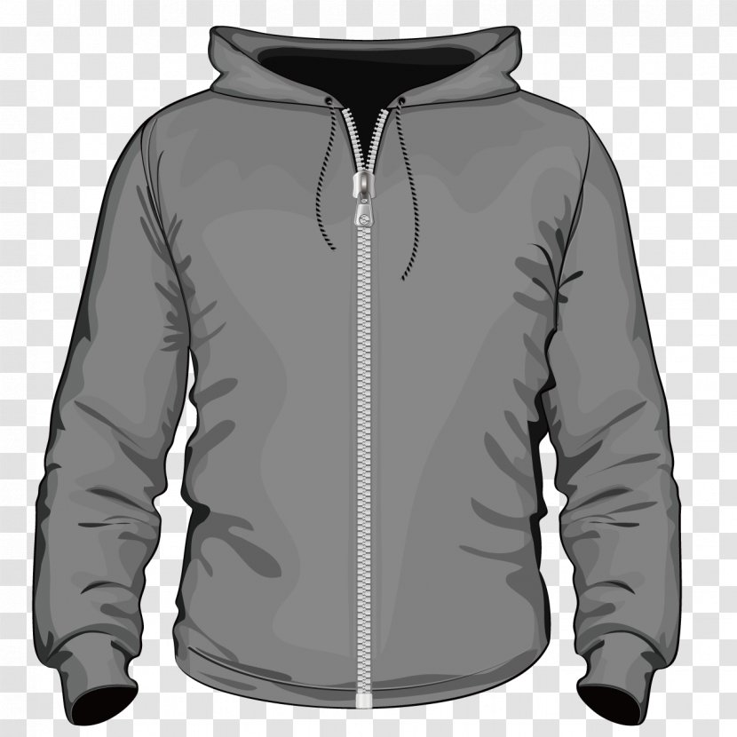 Hoodie T-shirt Sweater - Shirt - Men's Jacket Transparent PNG