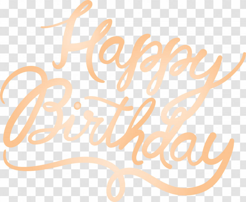 Birthday Calligraphy Happy Birthday Calligraphy Transparent PNG