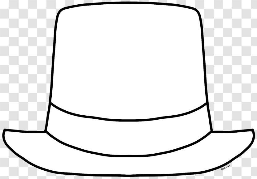 Top Hat Black And White Clip Art - Outline Cliparts Transparent PNG