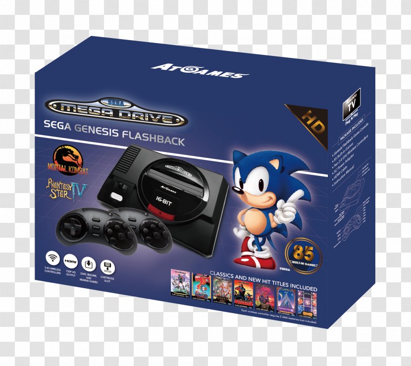 Super Nintendo Entertainment System Flashback Sega Genesis Classics Mega Drive - Game Controller - Electronics Accessory Transparent PNG