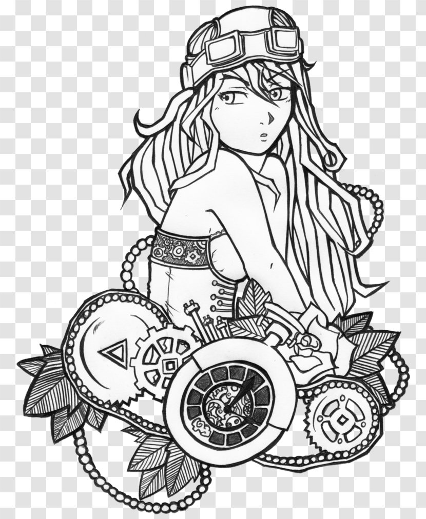 Steampunk Line Art Drawing Science Fiction Clip - Troy Bolton Transparent PNG