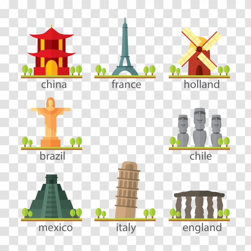 Monument Drawing World - Landmark - Landmarks Transparent PNG